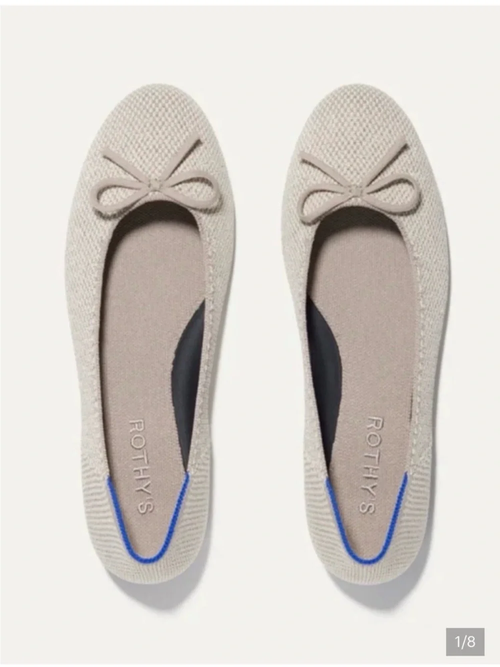 Rothy’s The Ballet Flat Diamond Metallic Size 8.5
